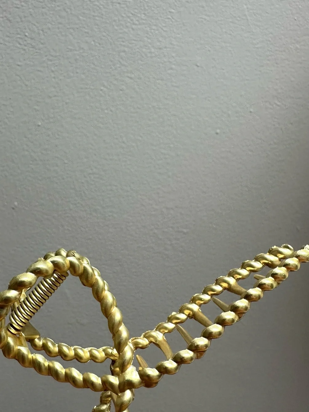 Gold Twisted Rope Hair Tie - Women's Hair Accessory